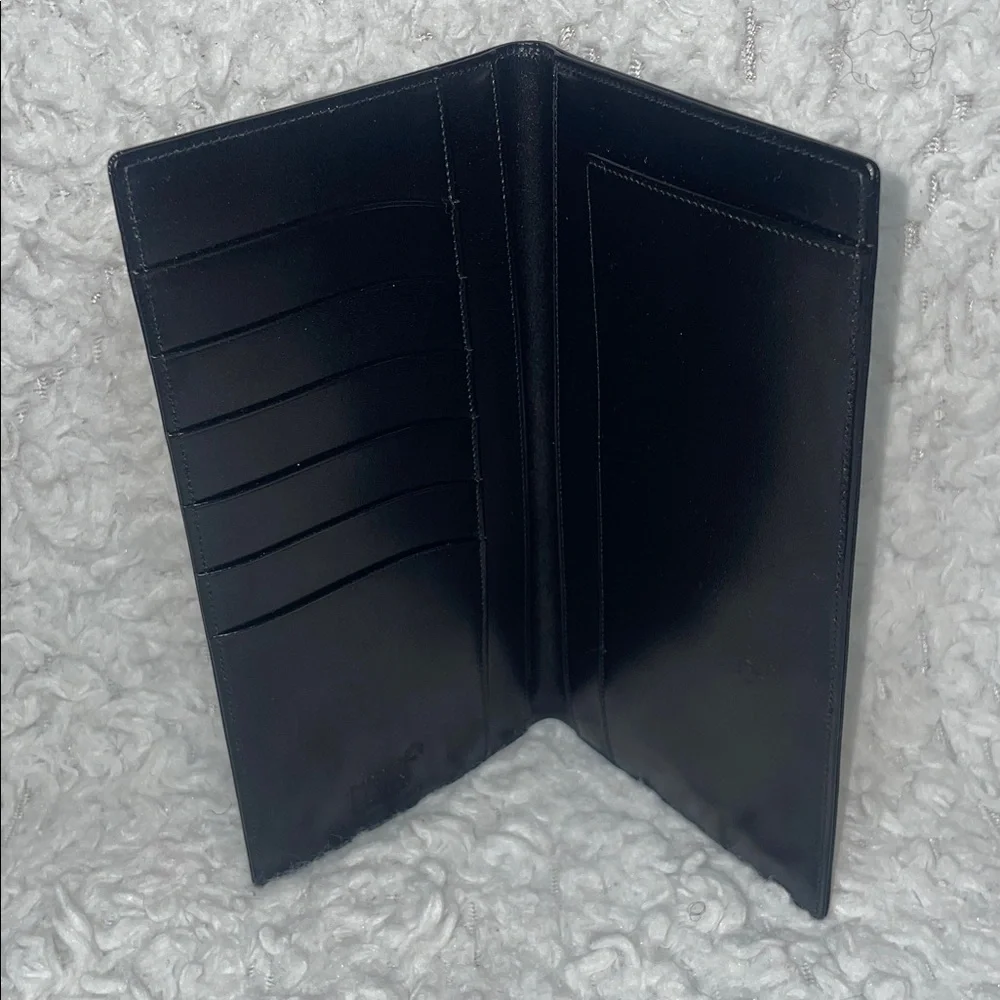 New Montblanc Meisterstück Bi-fold Slim Leather Unisex Long Wallet Black